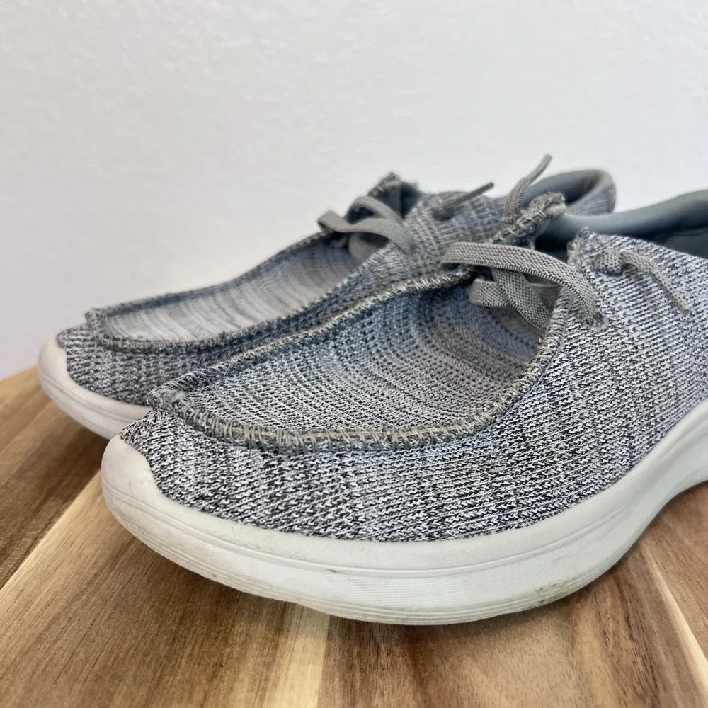 Skechers Melson Planon Shoes Mens 9 Gray Slip On Knit Slip On Comfort Casual
